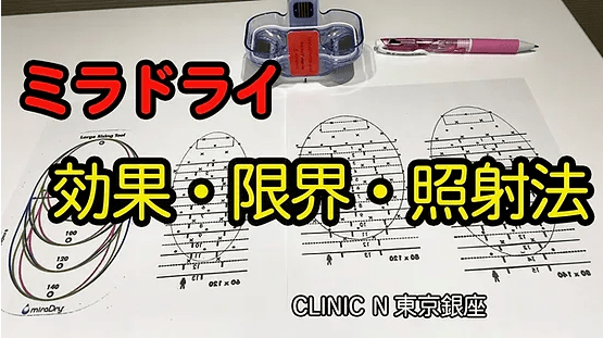 ミラドライの効果、限界、照射法　CLINIC N東京You tubeのご案内